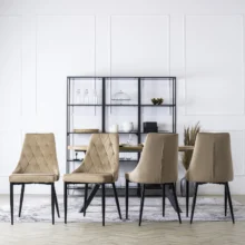 Kárpitozott étkezőszék Cork, bézs