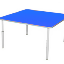 AGA állítható óvodai asztal 80×80 (1–3-as méret) – kék