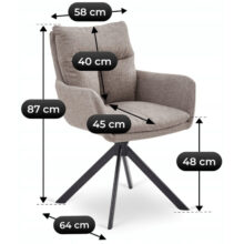 Forgatható étkezőszék PAUL, világosbarna