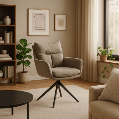 Forgatható étkezőszék PAUL, világosbarna