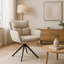 Forgatható étkezőszék PAUL, bézs