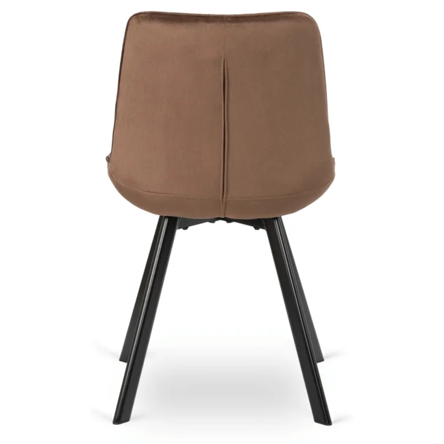 Étkezőszék RICK bársony bevonattal, barna