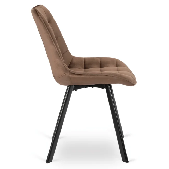Étkezőszék RICK bársony bevonattal, barna