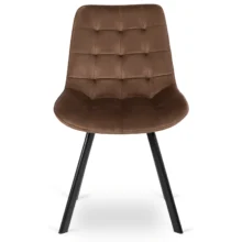 Étkezőszék RICK bársony bevonattal, barna