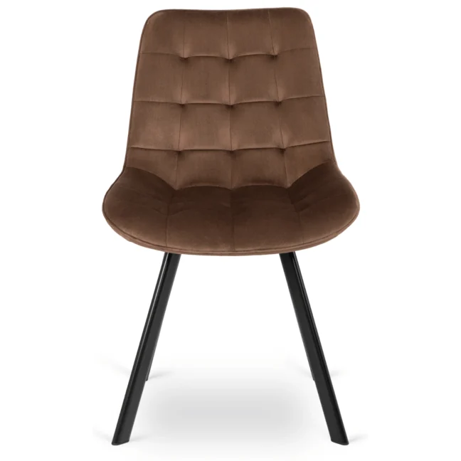 Étkezőszék RICK bársony bevonattal, barna