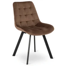Étkezőszék RICK bársony bevonattal, barna