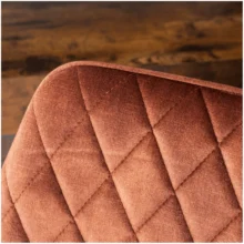 Étkezőszék BRESSO bársony, terrakotta