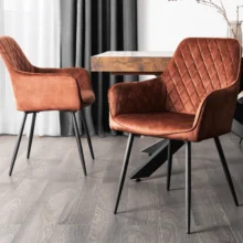 Étkezőszék BRESSO bársony, terrakotta