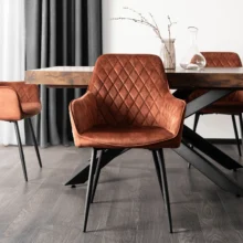 Étkezőszék BRESSO bársony, terrakotta