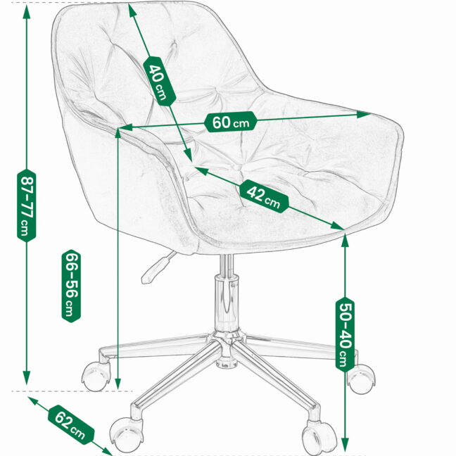 Irodai forgószék LARGO – fekete/arany