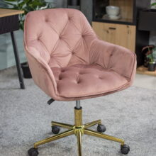 Irodai forgószék LARGO – rózsaszín/arany