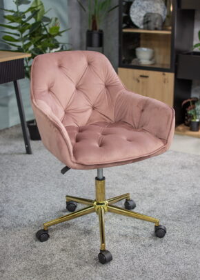 Irodai forgószék LARGO – rózsaszín/arany