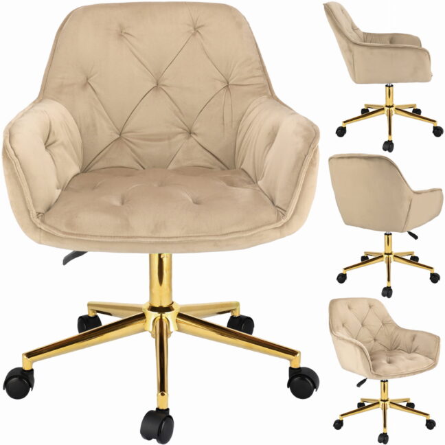 Irodai forgószék LARGO – bézs/arany