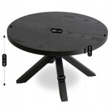 LINCOLN dohányzóasztal – fekete