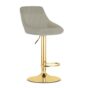 Bárszék KAST - ivory bézs/arany láb