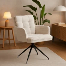 Akita forgó étkezőszék, krémszínű