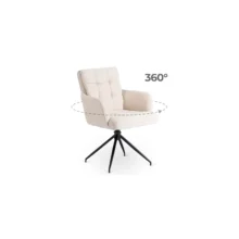Akita forgó étkezőszék, krémszínű