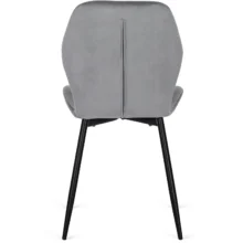 Étkezőszék LUCKY szürke bársony/fekete