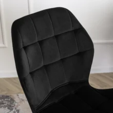 Étkezőszék LUCKY fekete bársony/fekete