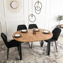 Étkezőszék LUCKY fekete bársony/fekete