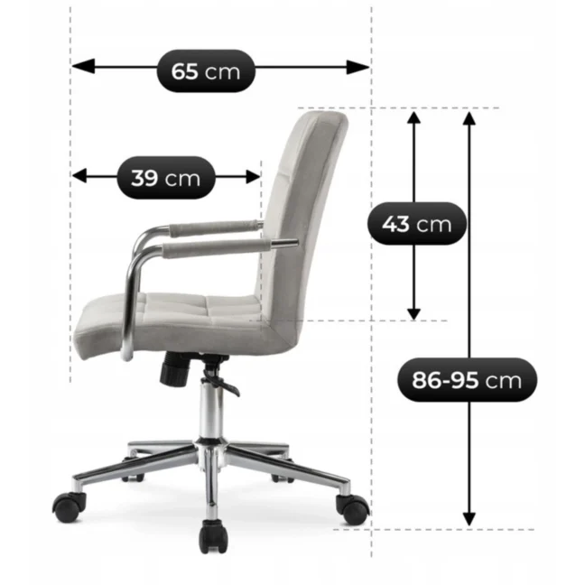 ASTRO forgószék szürke bársony