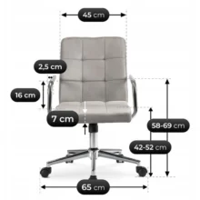 ASTRO forgószék szürke bársony