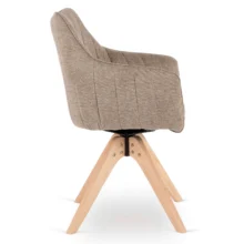 LEMON forgó étkezőszék, bézs natúr lábakkal