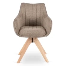 LEMON forgó étkezőszék, bézs natúr lábakkal