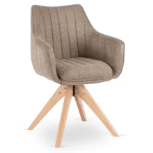 LEMON forgó étkezőszék, bézs natúr lábakkal