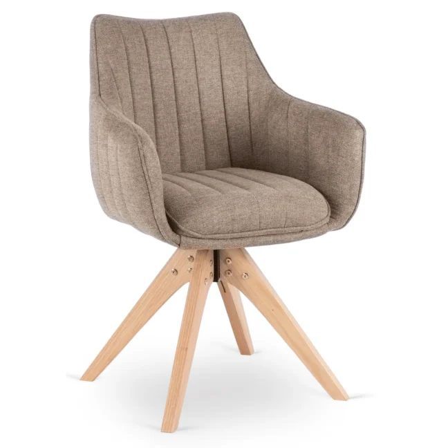 LEMON forgó étkezőszék, bézs natúr lábakkal