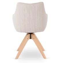 LEMON forgó étkezőszék, krémszínű natúr lábakkal