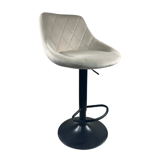 Bárasztal szett: Kast forgószék ivory bézs (2db) + fekete állítható magasságú kerek bárasztal