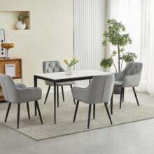 Elegáns bársony étkezőszék JORK, világosszürke