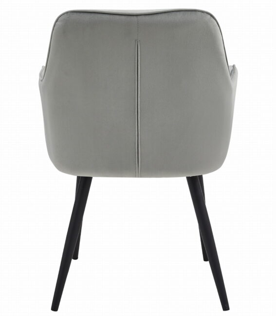 Elegáns bársony étkezőszék JORK, világosszürke