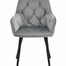 Elegáns bársony étkezőszék JORK, világosszürke