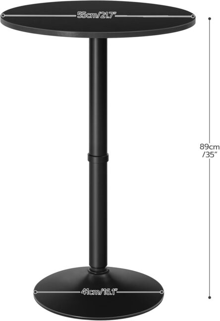 Bárasztal szett: Kast forgószék fekete/arany + fekete kerek bárasztal