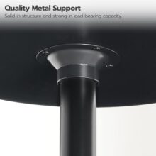 Bárasztal szett: Kast forgószék fekete/arany + fekete kerek bárasztal