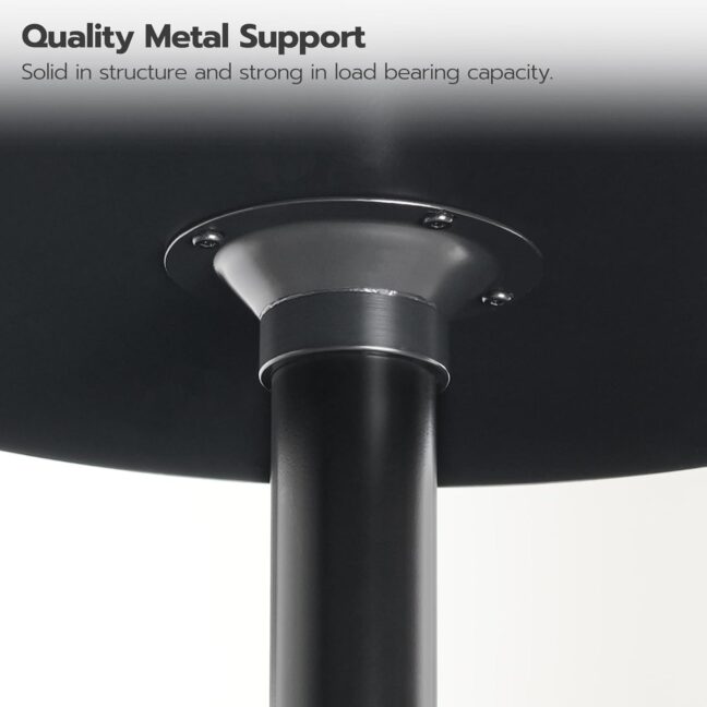 Bárasztal szett: Kast forgószék fekete/arany + fekete kerek bárasztal