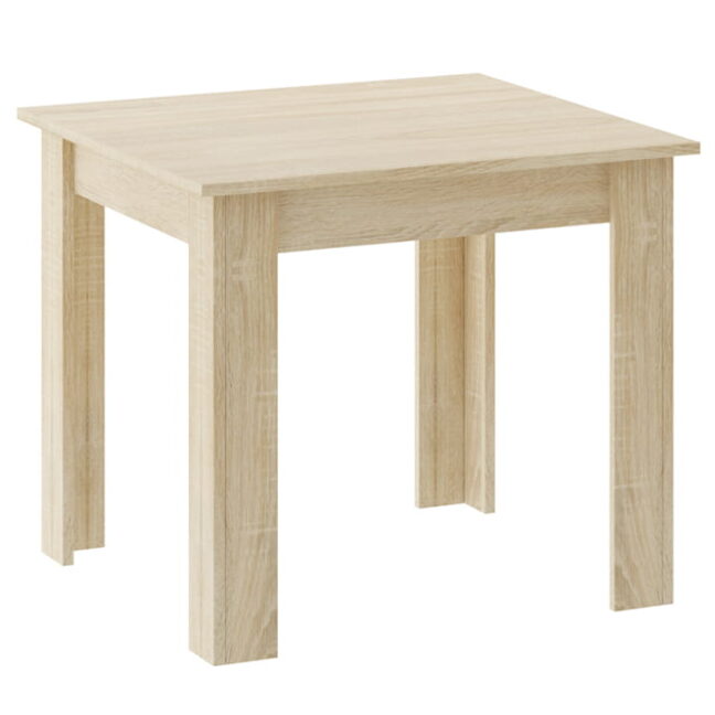 Étkezőasztal szett: NP 80×80 cm sonoma + 4 db WAT szék fehér/natúr láb