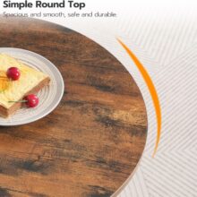 Rusztikus bárasztal szett: kerek bárasztal 2 db ipari stílusú kerek bárszékkel