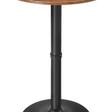 Rusztikus bárasztal szett: kerek bárasztal 2 db ipari stílusú kerek bárszékkel