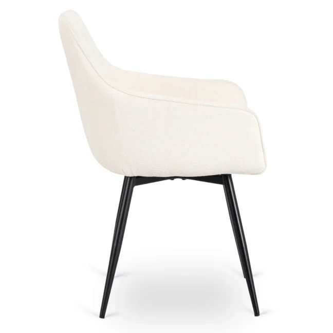 Kárpitozott étkezőszék LARISA, krémszínű