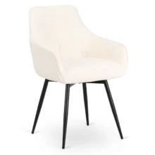 Kárpitozott étkezőszék LARISA, krémszínű