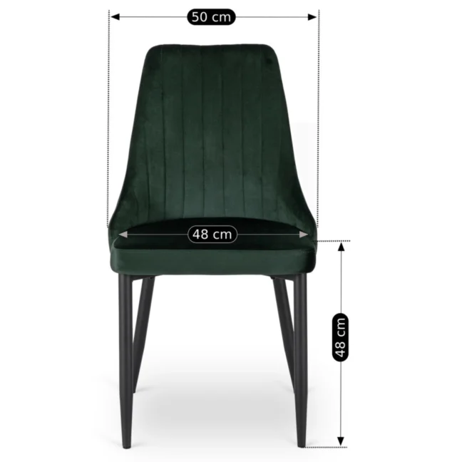 Étkezőszék BARI zöld bársony