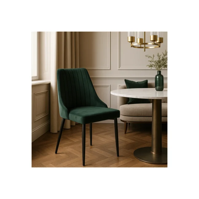 Étkezőszék BARI zöld bársony