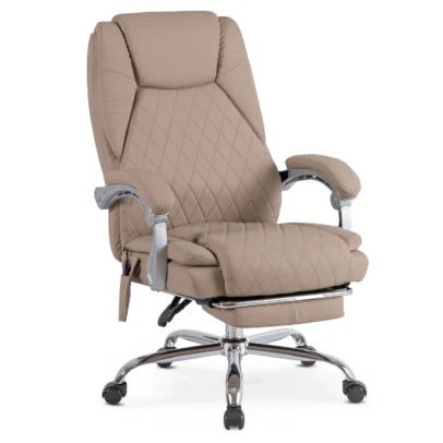 GIORGIO irodai masszázsfotel, bézs műbőr