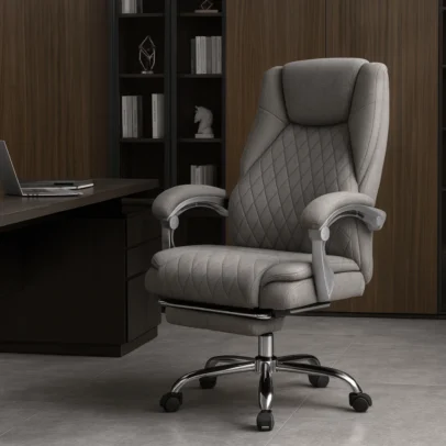 GIORGIO irodai masszázsfotel, szürke szövet