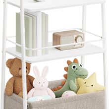 VASAGLE LILEA gurulós tárolókocsi textil kosárral