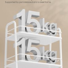 VASAGLE LILEA gurulós tárolókocsi textil kosárral