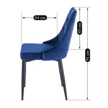 Kárpitozott étkezőszék Cork, sötétkék